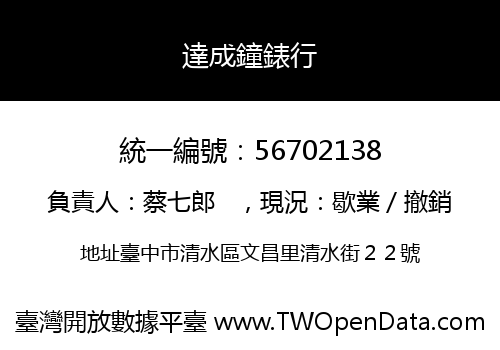 達成鐘錶行