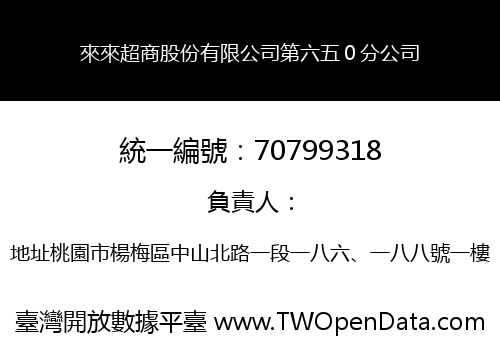 來來超商股份有限公司第六五０分公司