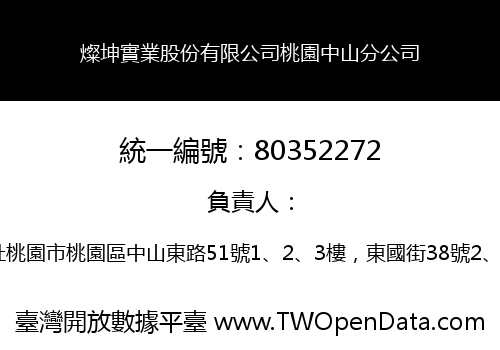 燦坤實業股份有限公司桃園中山分公司