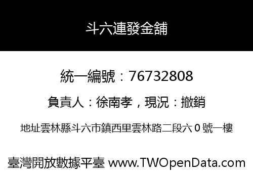 斗六連發金舖