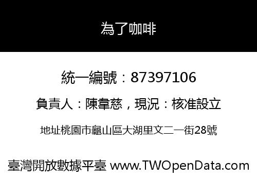 為了咖啡