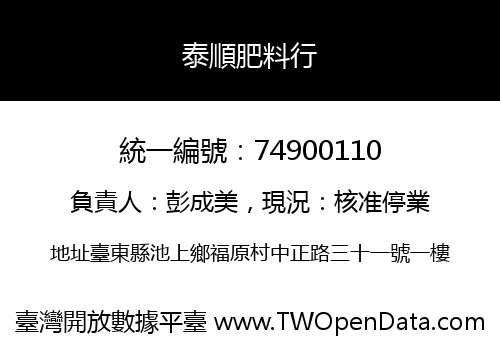 泰順肥料行