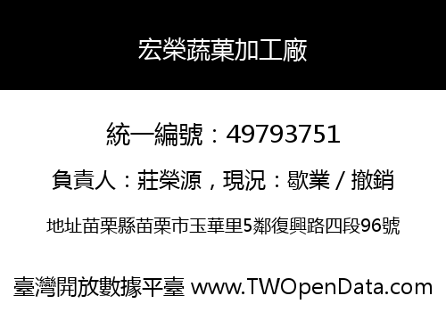 宏榮蔬菓加工廠