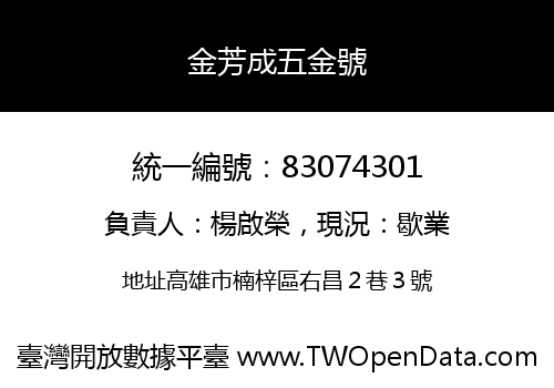金芳成五金號