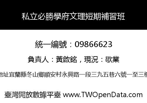 私立必勝學府文理短期補習班