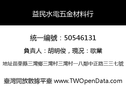 益民水電五金材料行