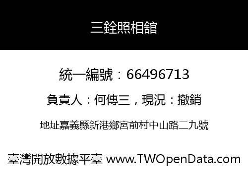 三銓照相舘