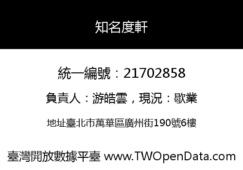 知名度軒