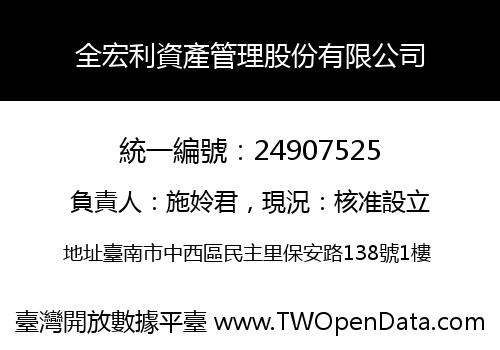 全宏利資產管理股份有限公司