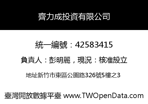 齊力成投資有限公司