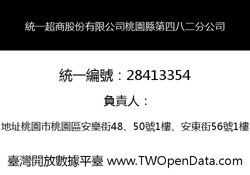 統一超商股份有限公司桃園縣第四八二分公司