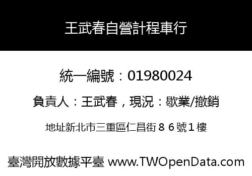 王武春自營計程車行