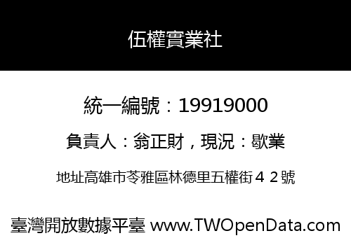 伍權實業社