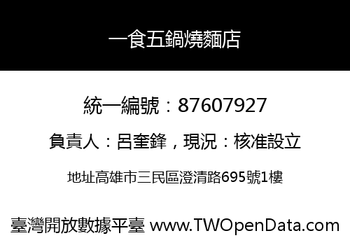 一食五鍋燒麵店