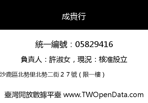 成貴行