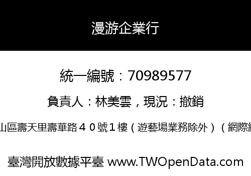 漫游企業行
