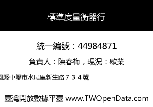 標準度量衡器行