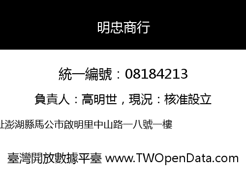 明忠商行