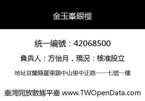 金玉峯銀樓