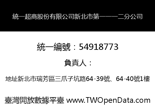 統一超商股份有限公司新北市第一一一二分公司