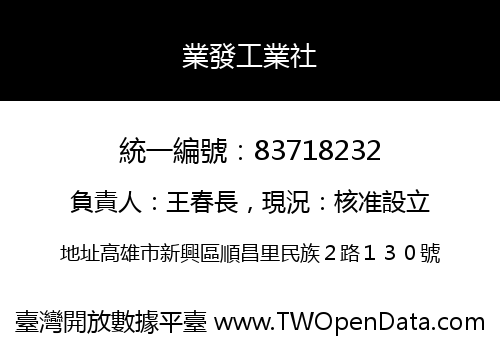業發工業社