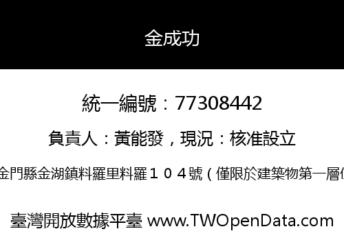 金成功