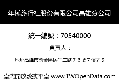 年樺旅行社股份有限公司高雄分公司