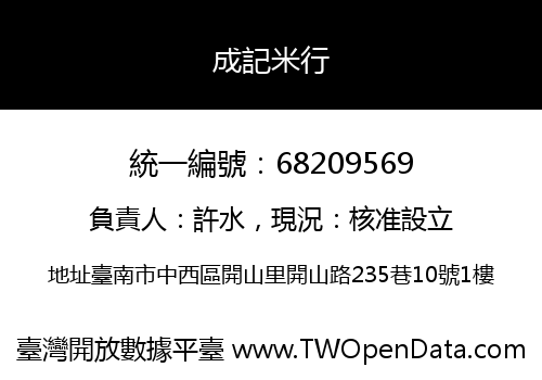 成記米行