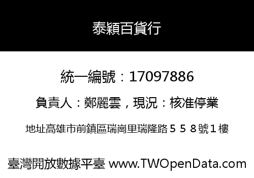 泰穎百貨行