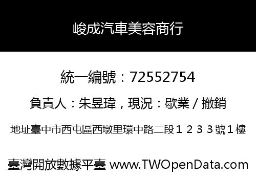 峻成汽車美容商行