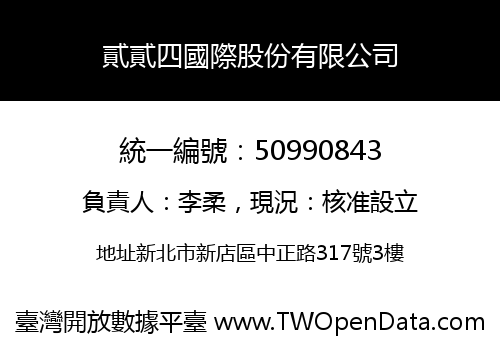 貳貳四國際股份有限公司