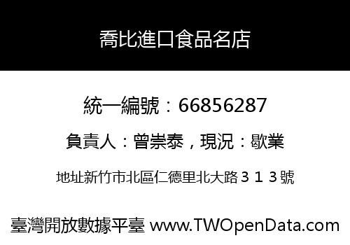 喬比進口食品名店