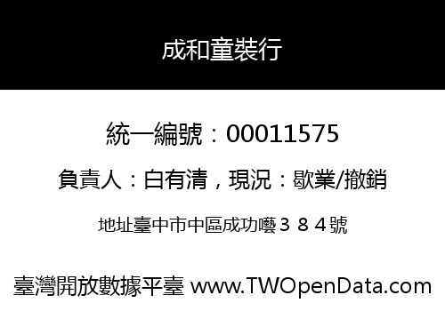 成和童裝行