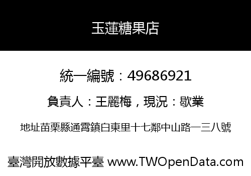 玉蓮糖果店