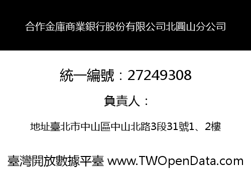 合作金庫商業銀行股份有限公司北圓山分公司