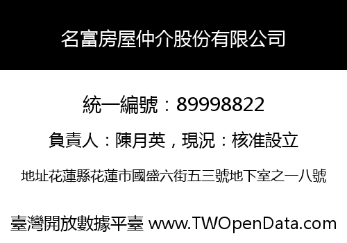 名富房屋仲介股份有限公司