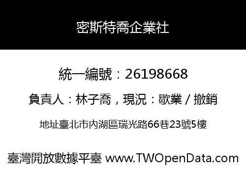 密斯特喬企業社