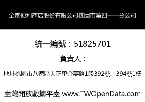 全家便利商店股份有限公司桃園市第四一一分公司
