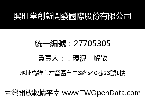 興旺堂創新開發國際股份有限公司