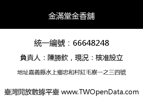 金滿堂金香舖