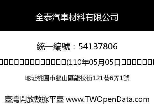 全泰汽車材料有限公司