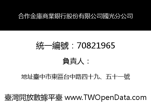 合作金庫商業銀行股份有限公司國光分公司