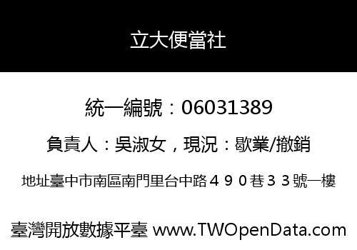 立大便當社
