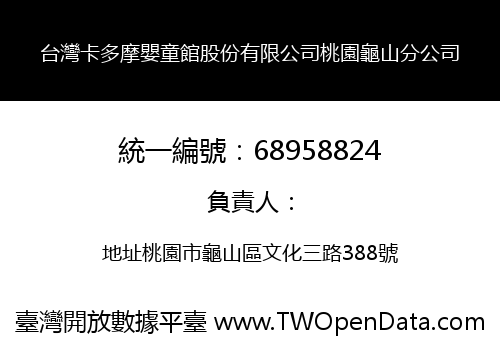 台灣卡多摩嬰童館股份有限公司桃園龜山分公司