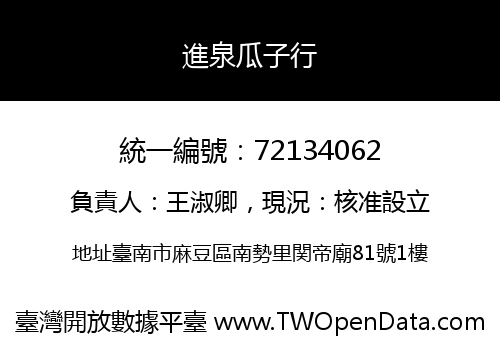 進泉瓜子行