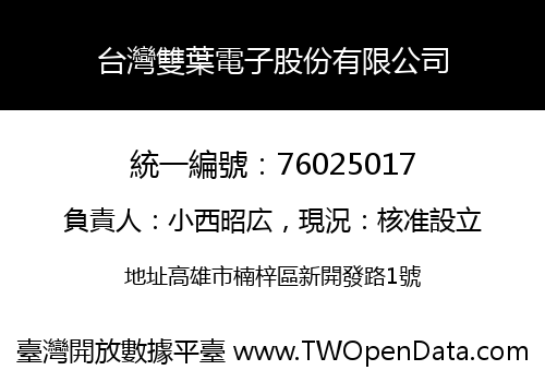 台灣雙葉電子股份有限公司