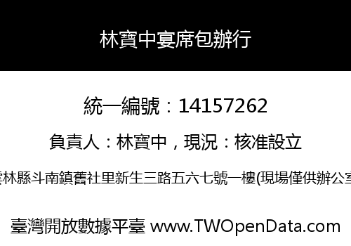 林寶中宴席包辦行
