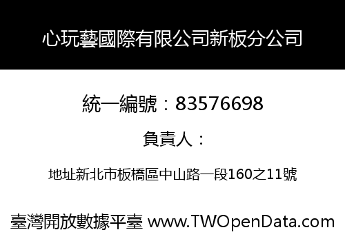 心玩藝國際有限公司新板分公司