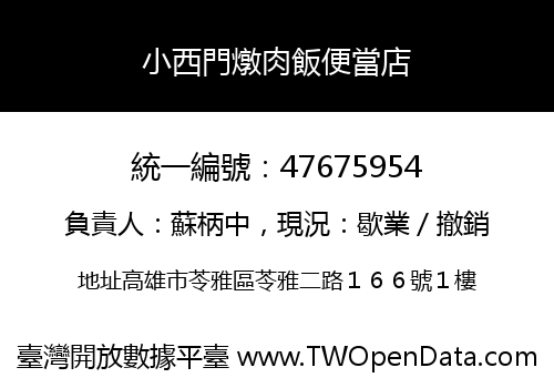 小西門燉肉飯便當店