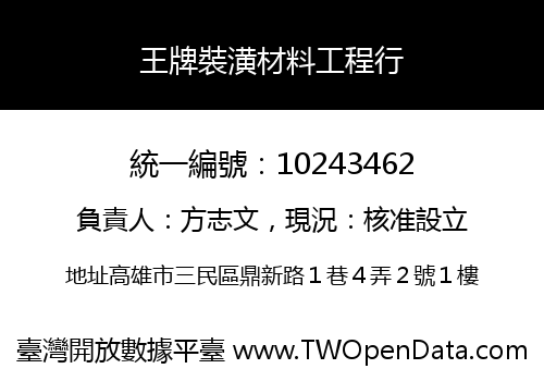 王牌裝潢材料工程行